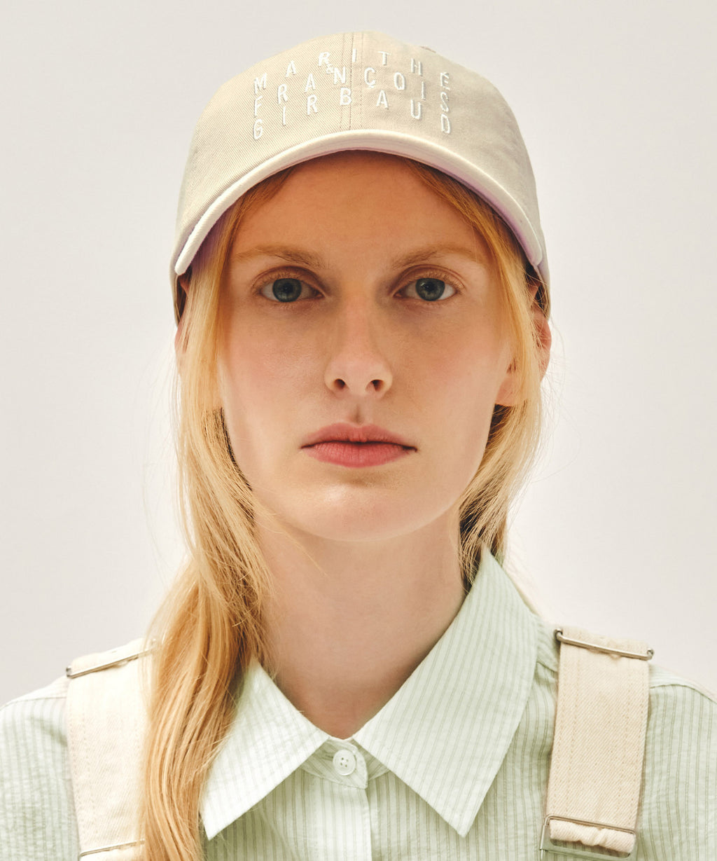 Marithe & Francois Girbaud - Typo Logo Color Block Covered Cap (Ivory) product image 5 | TRAB K-Fashion Australia