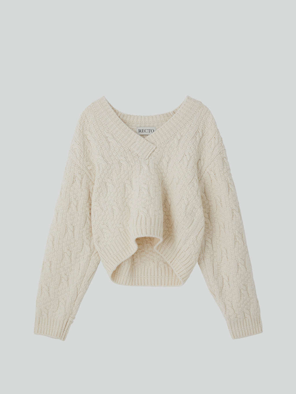 Recto - Fringe Muffler Knit Top (Cream) product image 8 | TRAB K-Fashion Australia