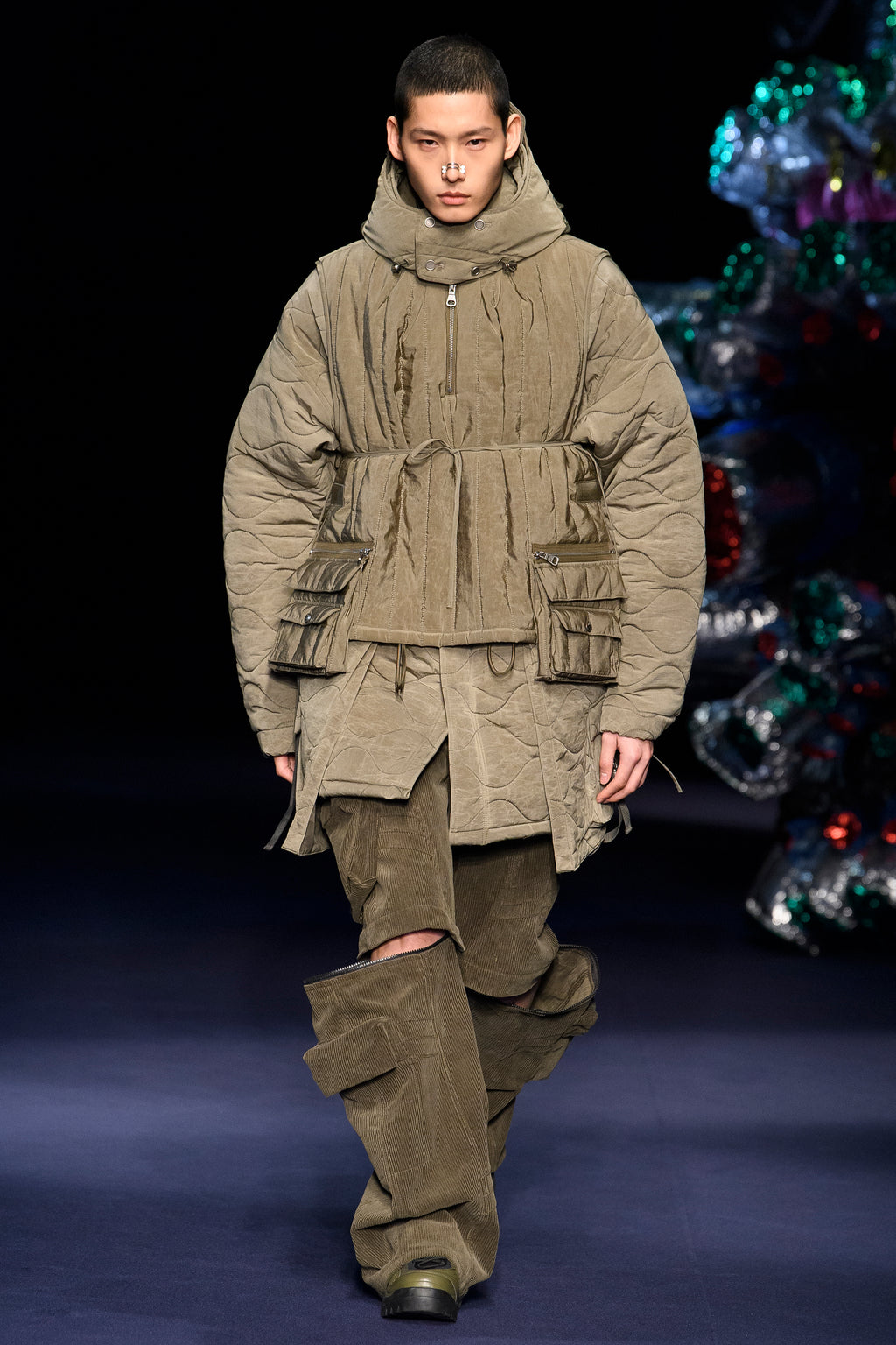 Andersson Bell - Wax Coated Padded Turtle Vest (Khaki) product image 5 | TRAB K-Fashion Australia