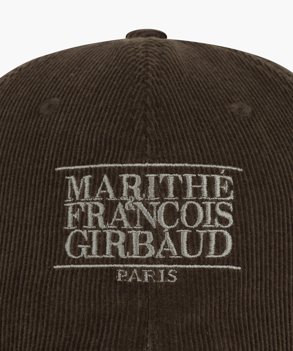 Marithe & Francois Girbaud - Corduroy Small Classic Logo Cap (Brown) product image 2 | TRAB K-Fashion Australia