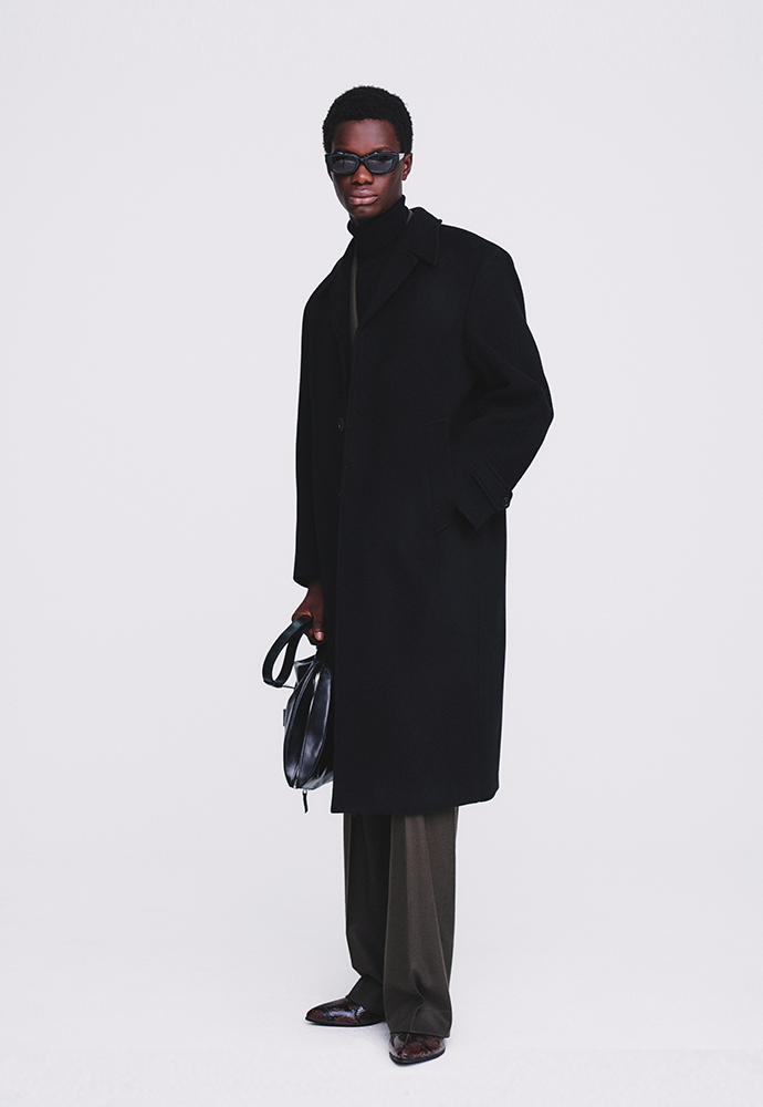 Tonywack - Cashmere Bal Collar Tailored Coat (Black) product image 5 | TRAB K-Fashion Australia