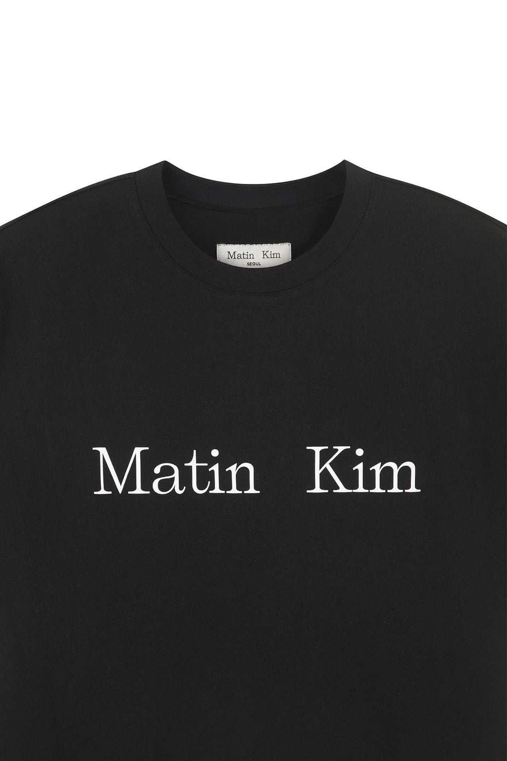 Matin Kim - [Pre-Order – Ships June 23] Matin Kim Logo Top (Black) product image 3 | TRAB K-Fashion Australia