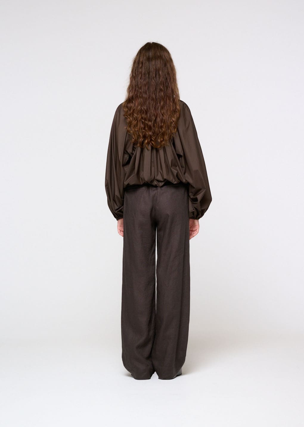 Amomento - Nylon Shirring Jumper (Brown) product image 4 | TRAB K-Fashion Australia