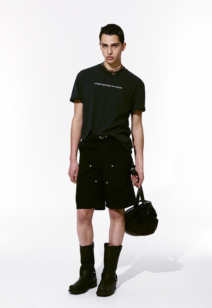 Tonywack - Drug Reference Garment Dyeing T-Shirt (Black Pigment) product image 1 | TRAB K-Fashion Australia