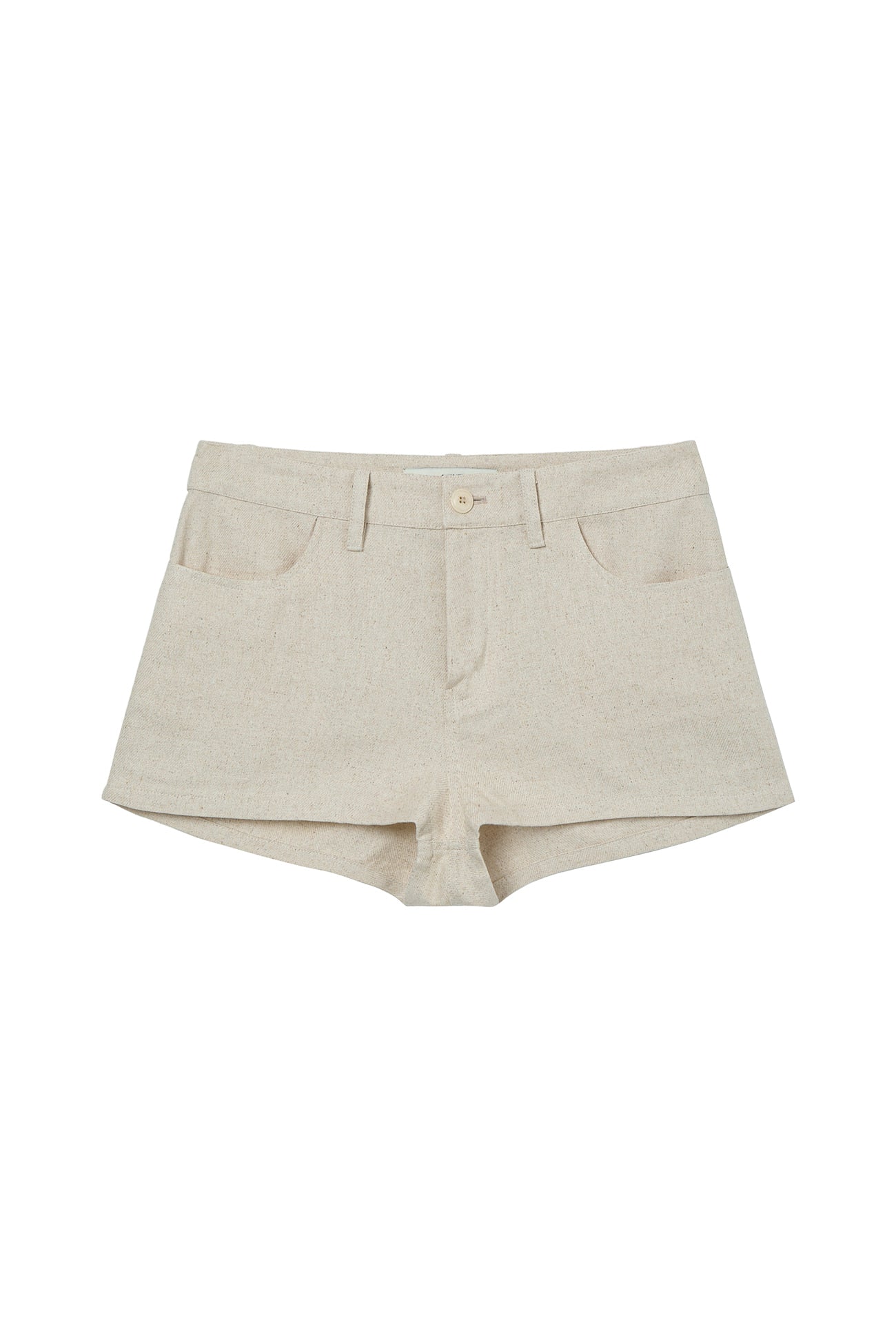 Deinet - Deinet D Logo Linen Shorts (Beige) product image 2 | TRAB K-Fashion Australia