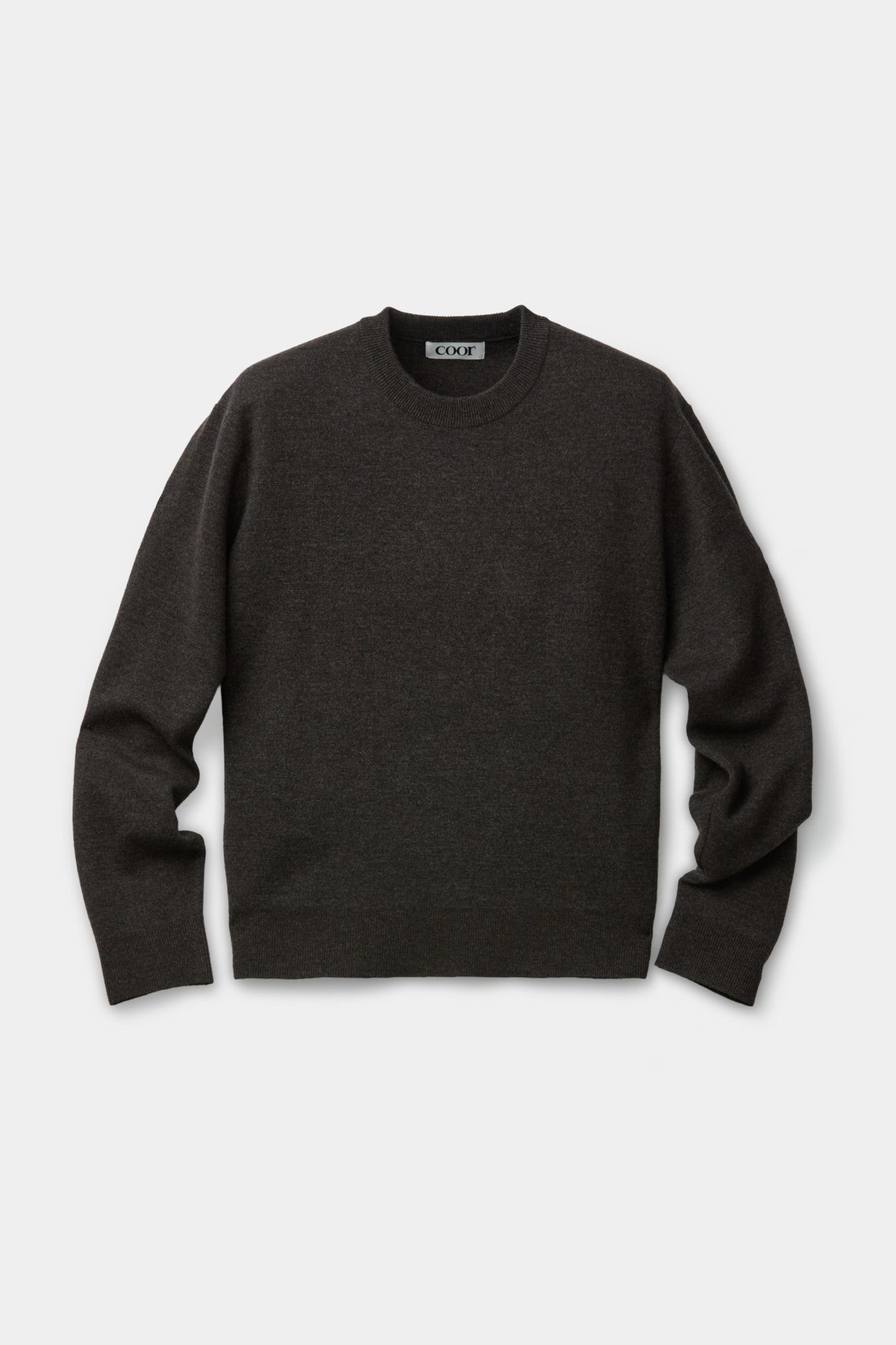 Coor - Merino Wool Crewneck Sweater (Melange Brown) product image 1 | TRAB K-Fashion Australia