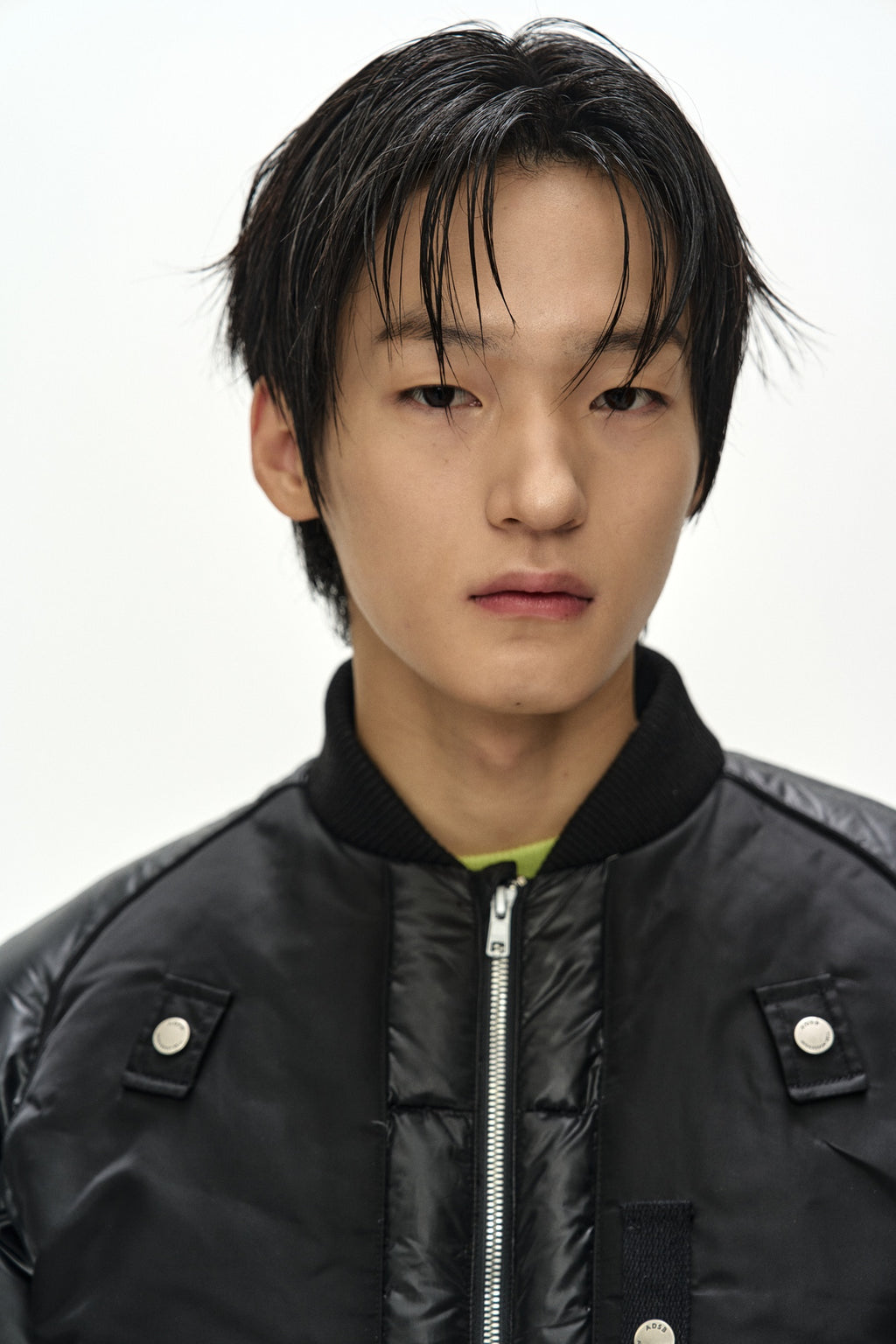 Andersson Bell - Unisex Bomber Layered Down Jacket (Black) product image 8 | TRAB K-Fashion Australia