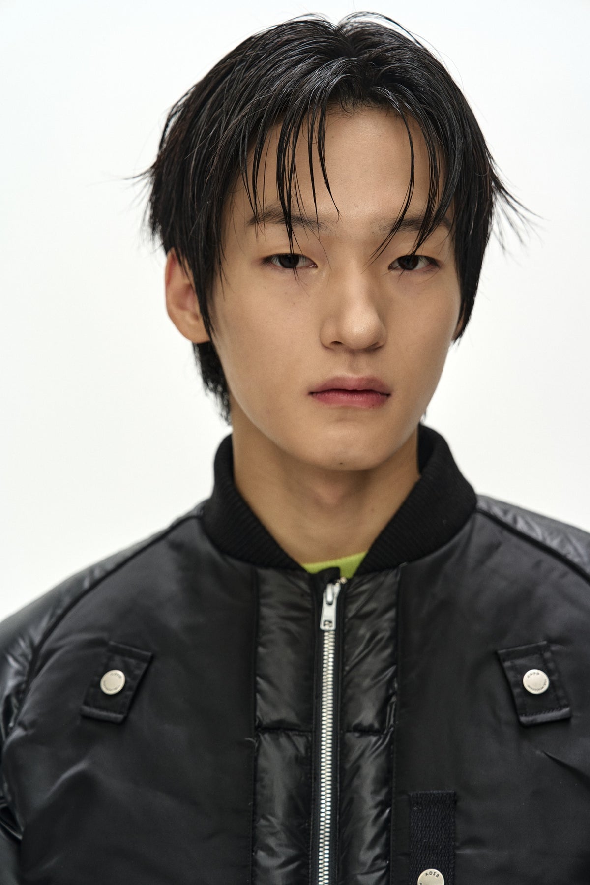 Andersson Bell - Unisex Bomber Layered Down Jacket (Black) product image 8 | TRAB K-Fashion Australia
