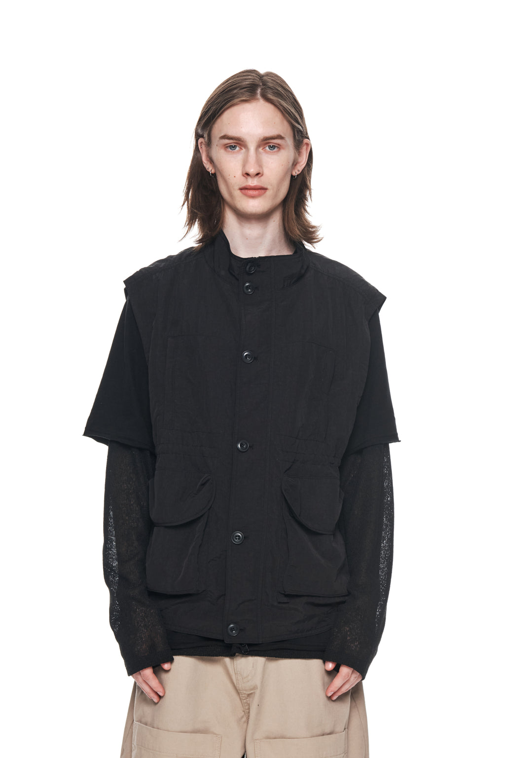Matin Kim - Nylon Fishing Vest (Black) product image 5 | TRAB K-Fashion Australia