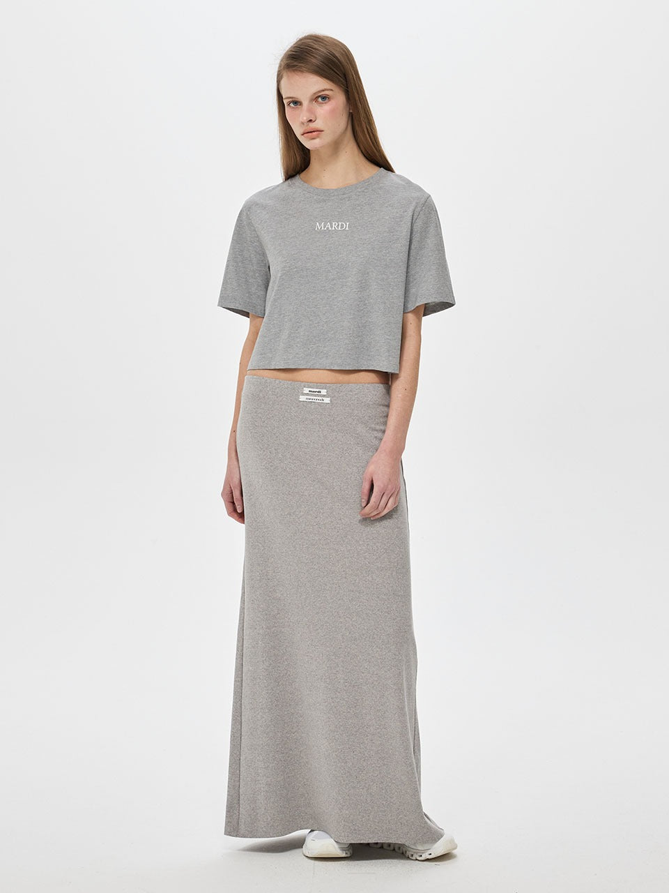 Mardi Mercredi - Jersey Maxi Skirt Double Label (Grey) product image 1 | TRAB K-Fashion Australia