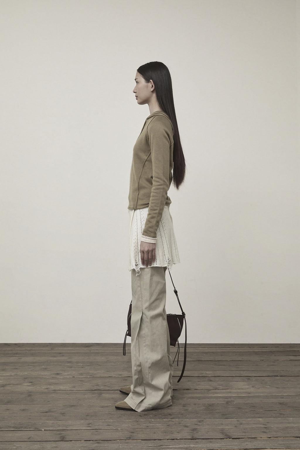 Matin Kim - Punching Wrap Mini Skirt (Ivory) product image 7 | TRAB K-Fashion Australia