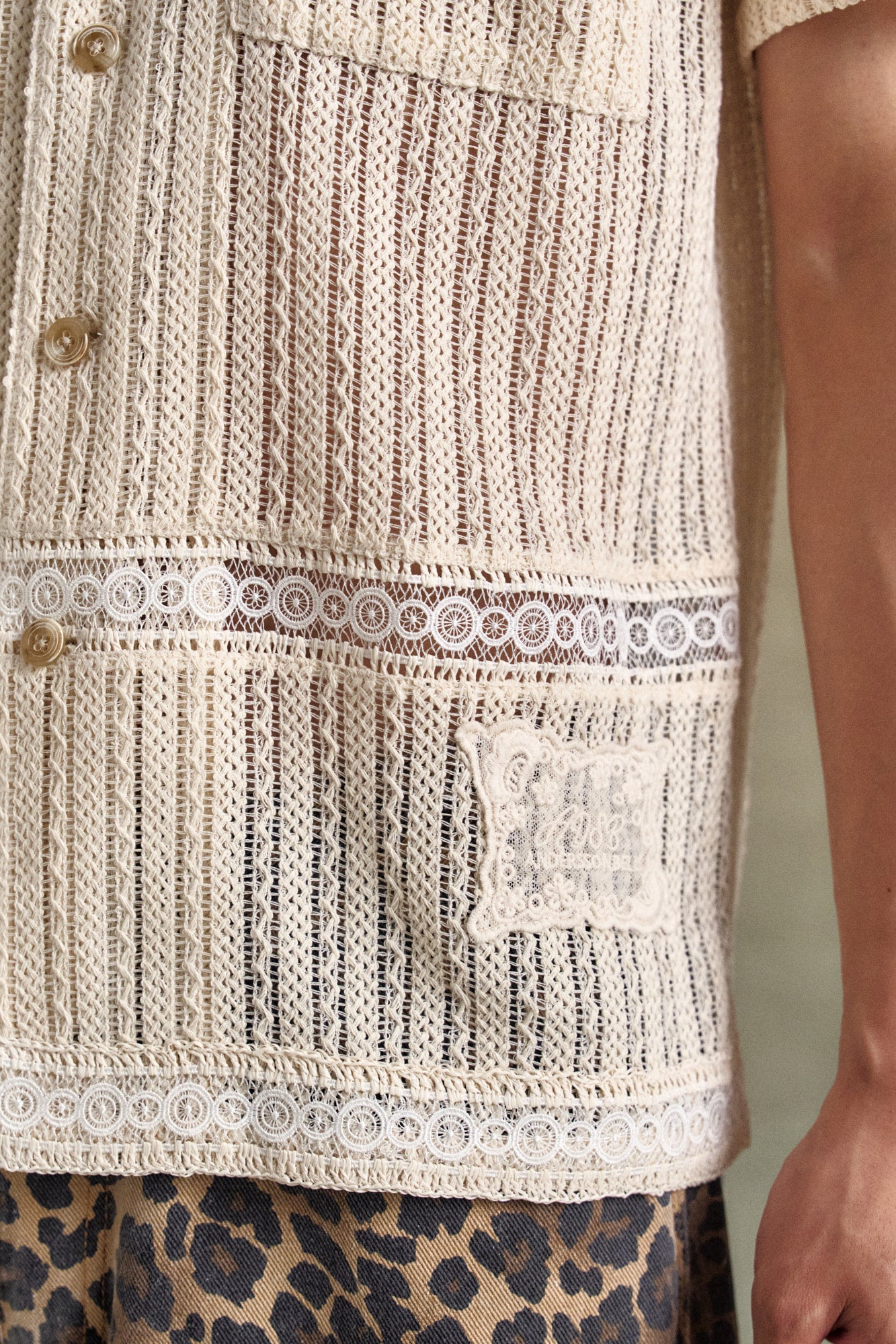 Andersson Bell - Jacquard Stripe Shirts (Ecru) product image 7 | TRAB K-Fashion Australia