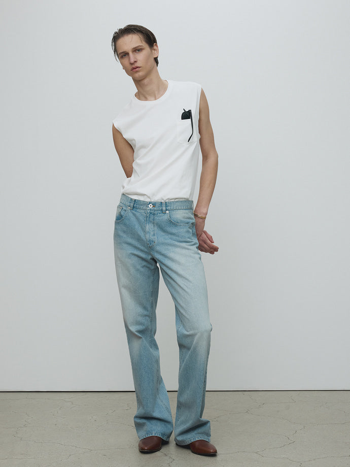 Tonywack - Flared Leg Denim Jeans (Washed Light Blue) product image 5 | TRAB K-Fashion Australia