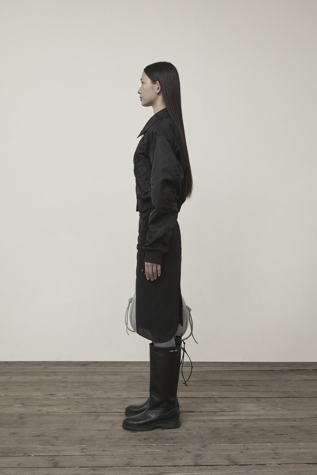 Matin Kim - Layered String Midi Skirt (Black) product image 6 | TRAB K-Fashion Australia