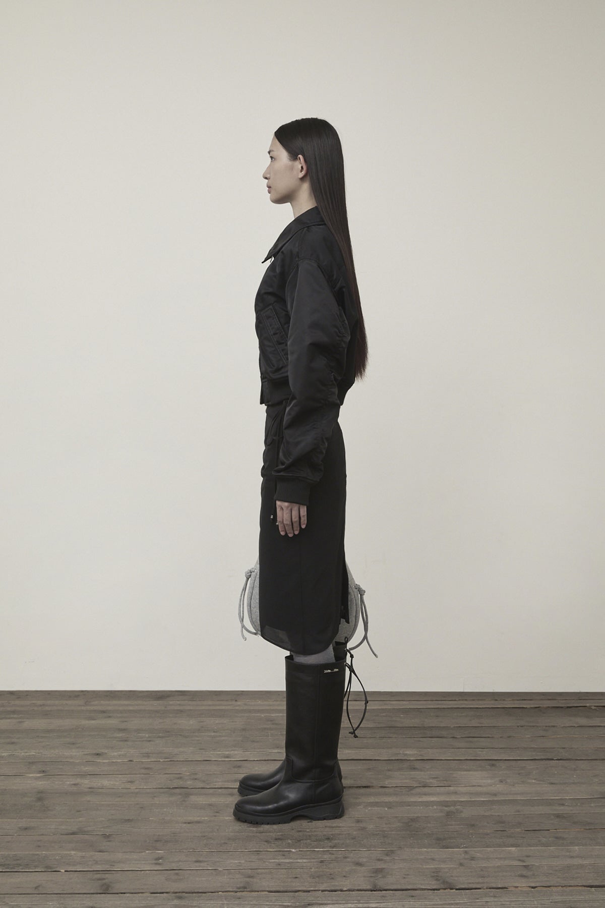 Matin Kim - Layered String Midi Skirt (Black) product image 6 | TRAB K-Fashion Australia