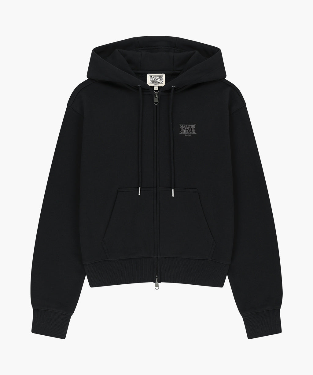 Marithe & Francois Girbaud - Small Classic Logo Hoodie Zipup (Black) product image 6 | TRAB K-Fashion Australia