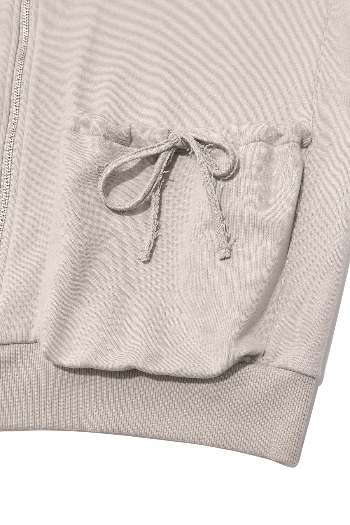 Matin Kim - Volume Pocket Hoody Zip Up (Beige) product image 6 | TRAB K-Fashion Australia