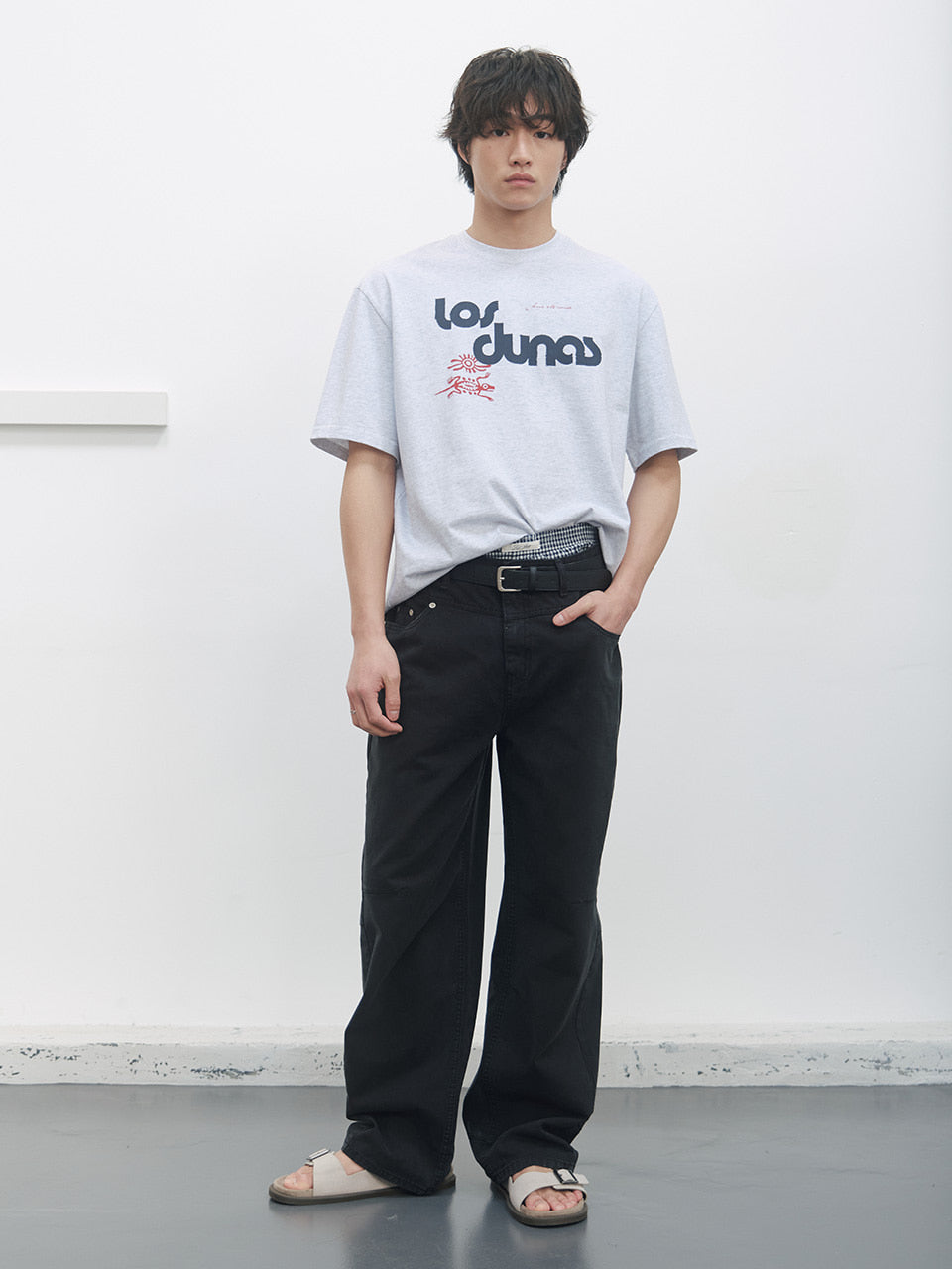 Kijun - Double Waist 5-Pocket Pants (Black) product image 4 | TRAB K-Fashion Australia