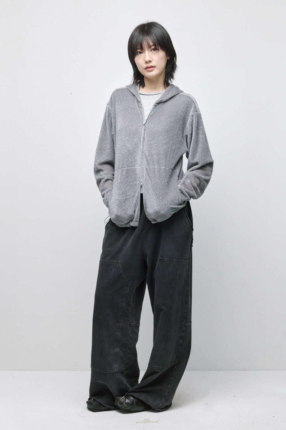 Hatchingroom - Fuzzy Mesh Hoodie Light (Grey) product image 12 | TRAB K-Fashion Australia