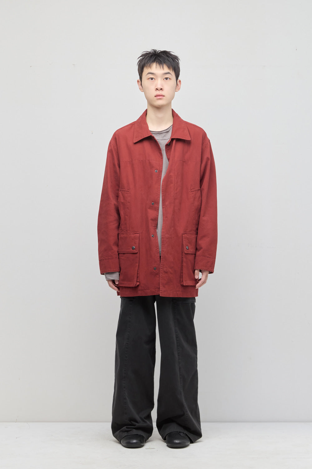Hatchingroom - Canvas Work Parka (Dark Red) product image 8 | TRAB K-Fashion Australia