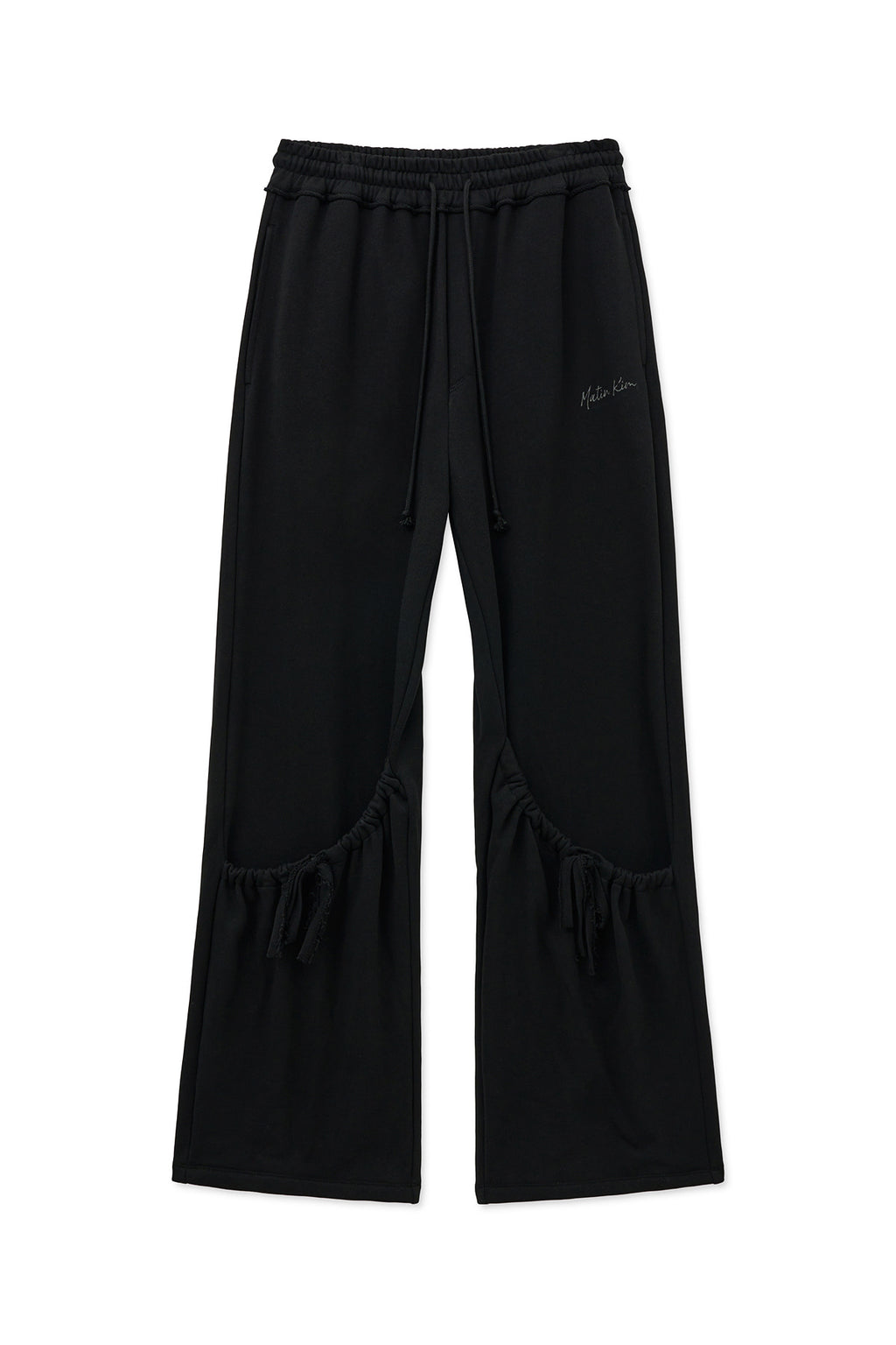 Matin Kim - Drawstring Point Sweatpants (Black) product image 1 | TRAB K-Fashion Australia
