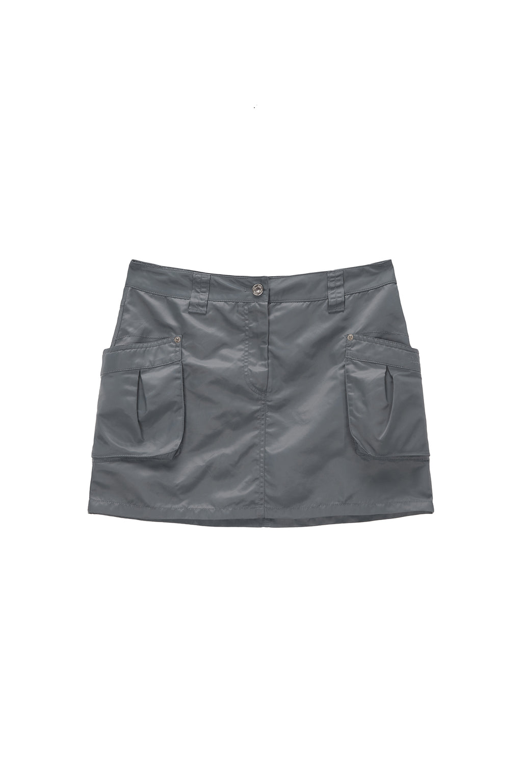 Matin Kim - Lowrise Nylon Cargo Mini Skirt (Grey) product image 1 | TRAB K-Fashion Australia
