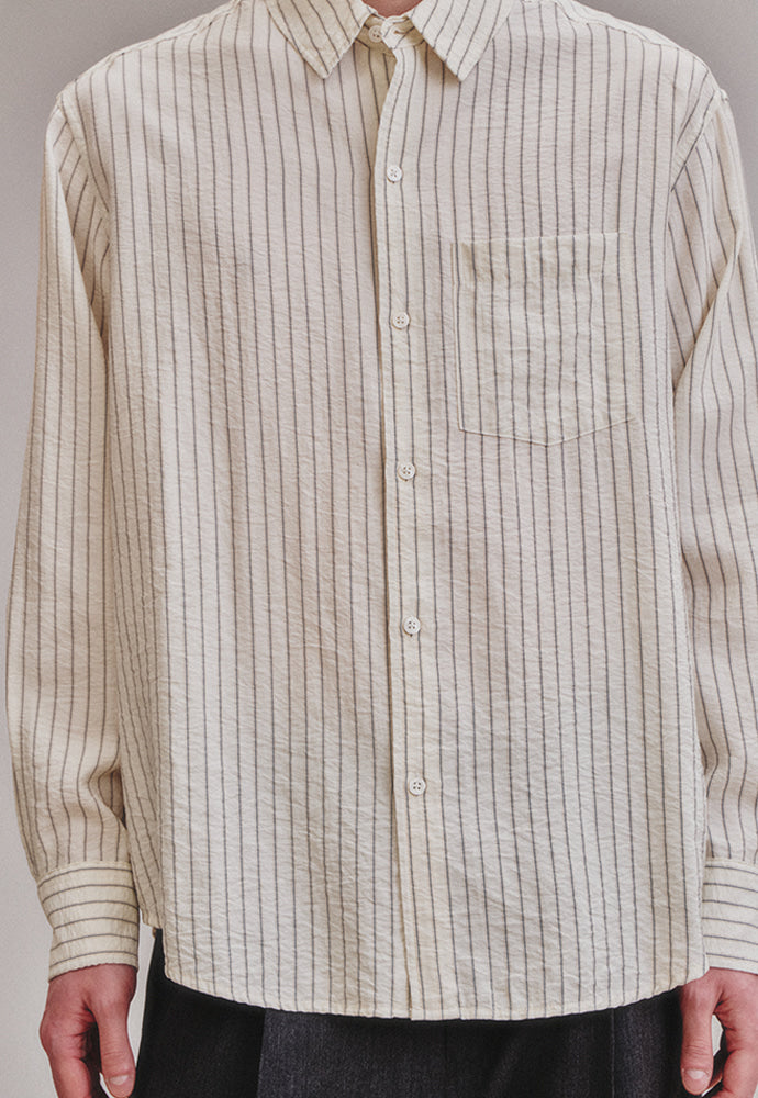 Art if acts - Wrinkle Rayon Shirt (Cream/Charcoal) product image 3 | TRAB K-Fashion Australia