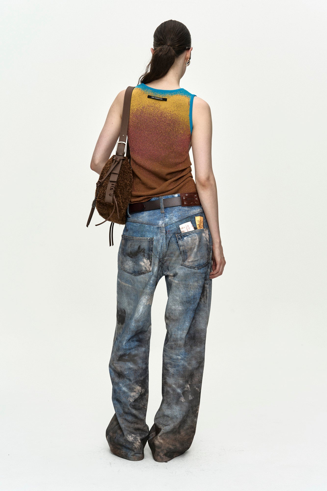 Andersson Bell - Unisex Festival Mud Printed Jeans (Blue) product image 4 | TRAB K-Fashion Australia