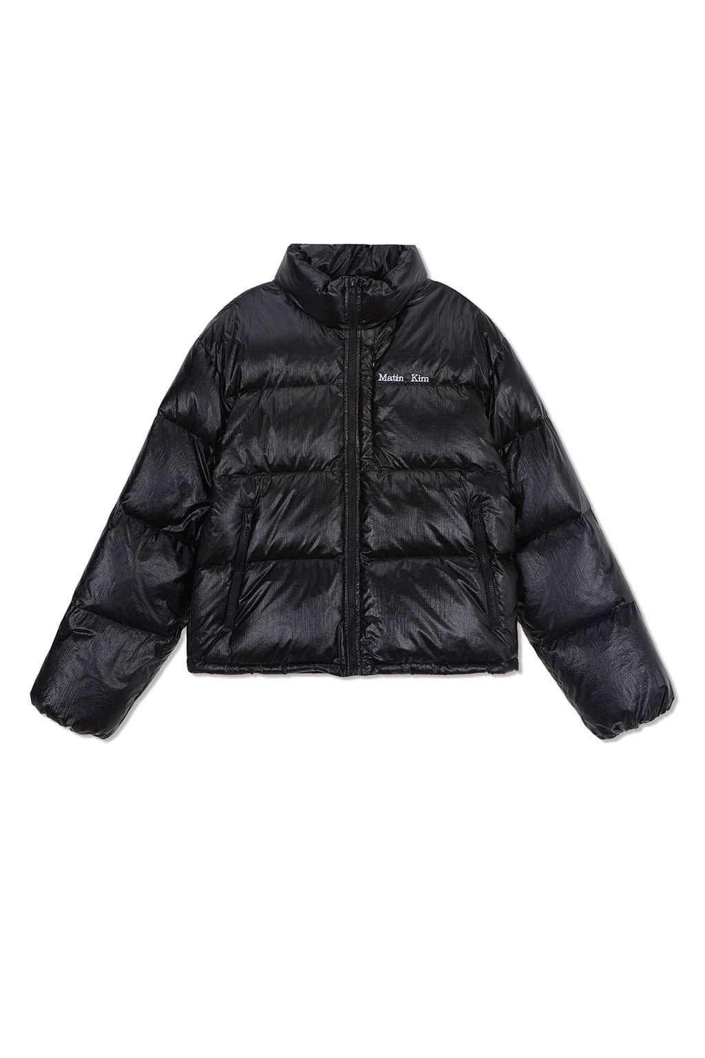 Matin Kim - Small Logo Volume Down Jumper (Black) product image 1 | TRAB K-Fashion Australia
