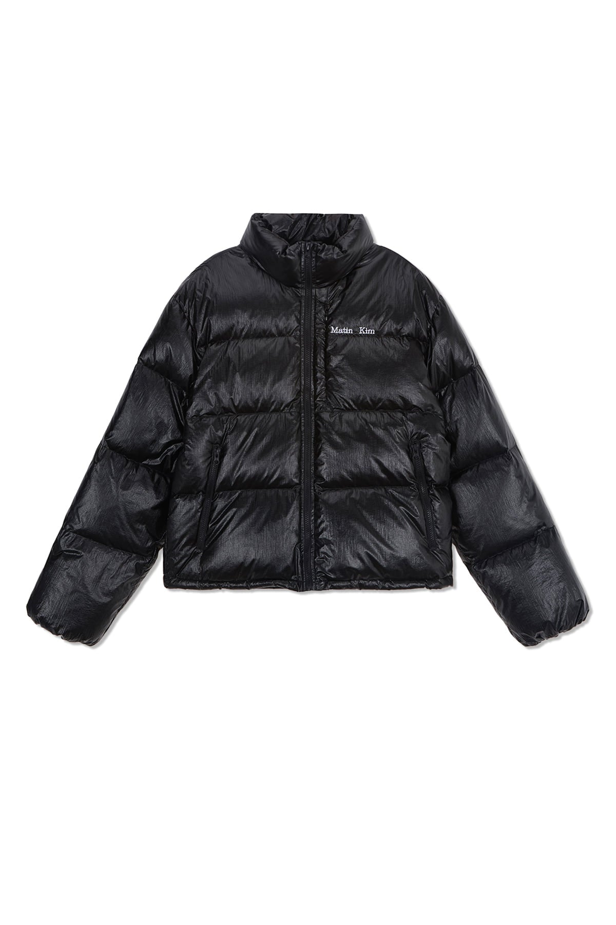 Matin Kim - Small Logo Volume Down Jumper (Black) product image 1 | TRAB K-Fashion Australia