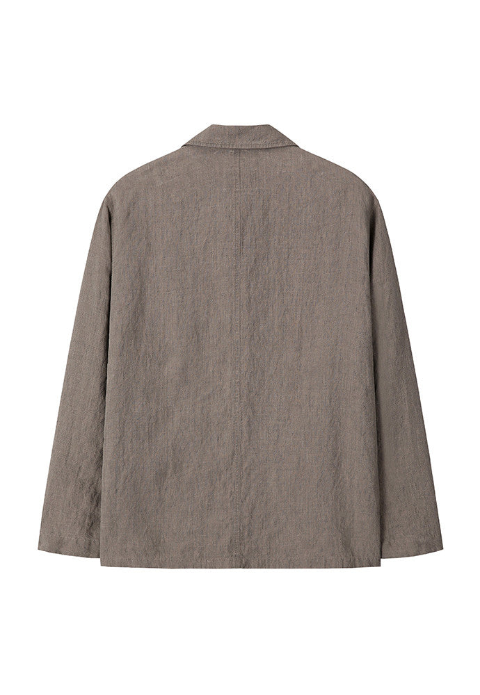 Art if acts - Linen French Work Jacket (Wood) product image 8 | TRAB K-Fashion Australia