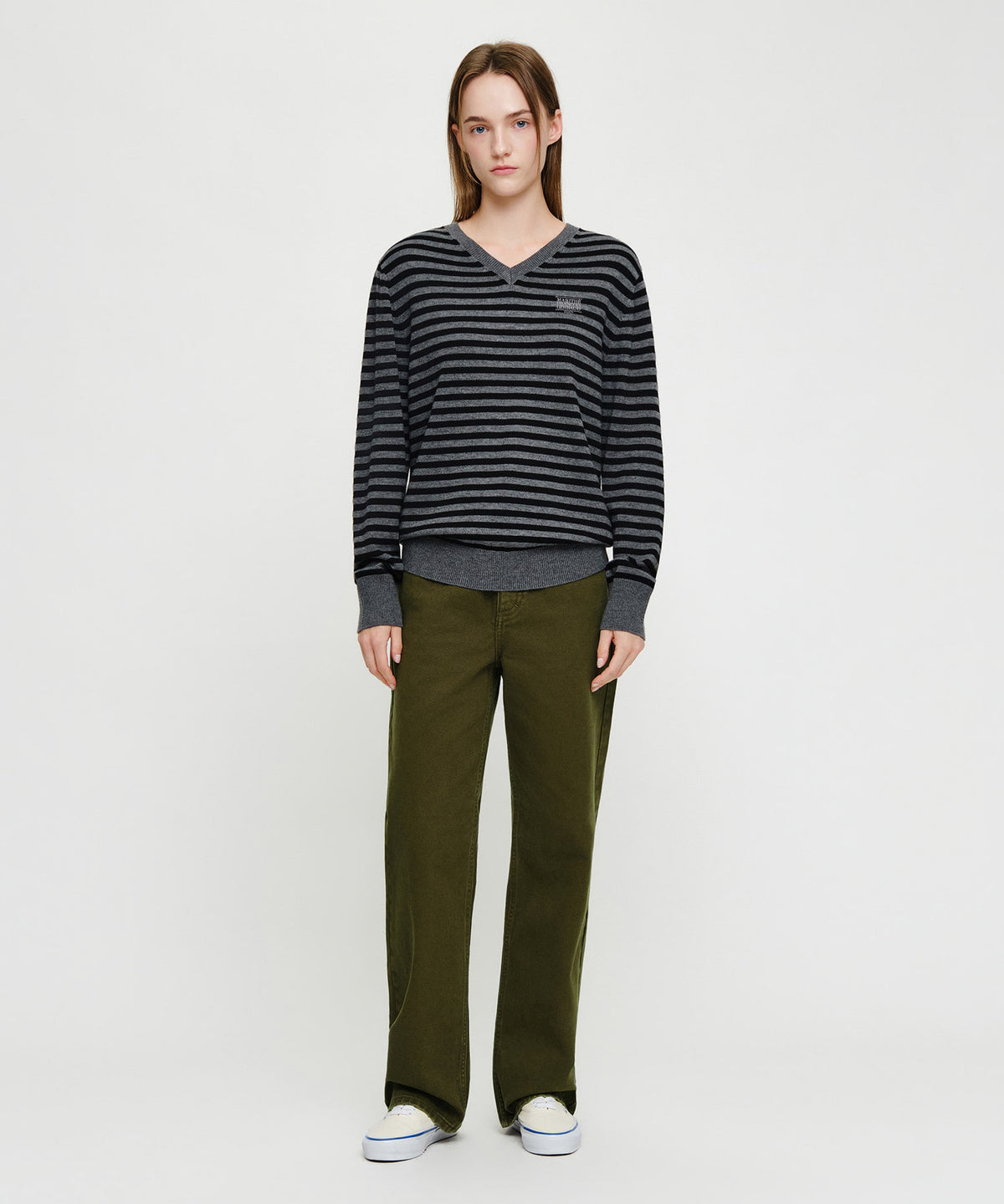 Marithe & Francois Girbaud - [Pre-order – Ships 12 Oct] Straight Denim Pants (Olive) product image 4 | TRAB K-Fashion Australia