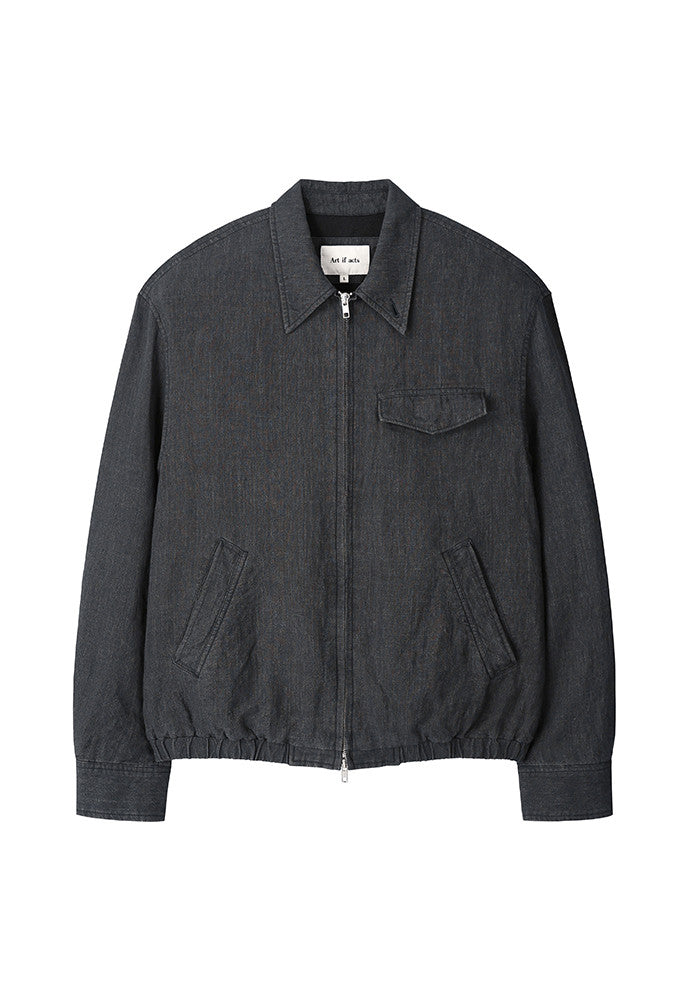 Art if acts - Linen Pocket Blouson (Black) product image 6 | TRAB K-Fashion Australia