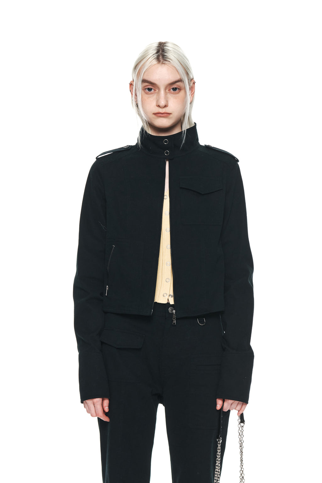 Matin Kim - Washed Slim Cargo Jumper (Dark Navy) product image 10 | TRAB K-Fashion Australia