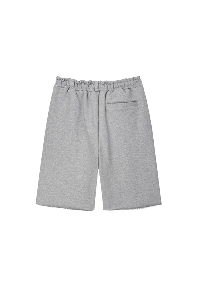 Tonywack - Heavyweight Brushed-Jersey Logo Embroidered Shorts (Melange Grey) product image 8 | TRAB K-Fashion Australia