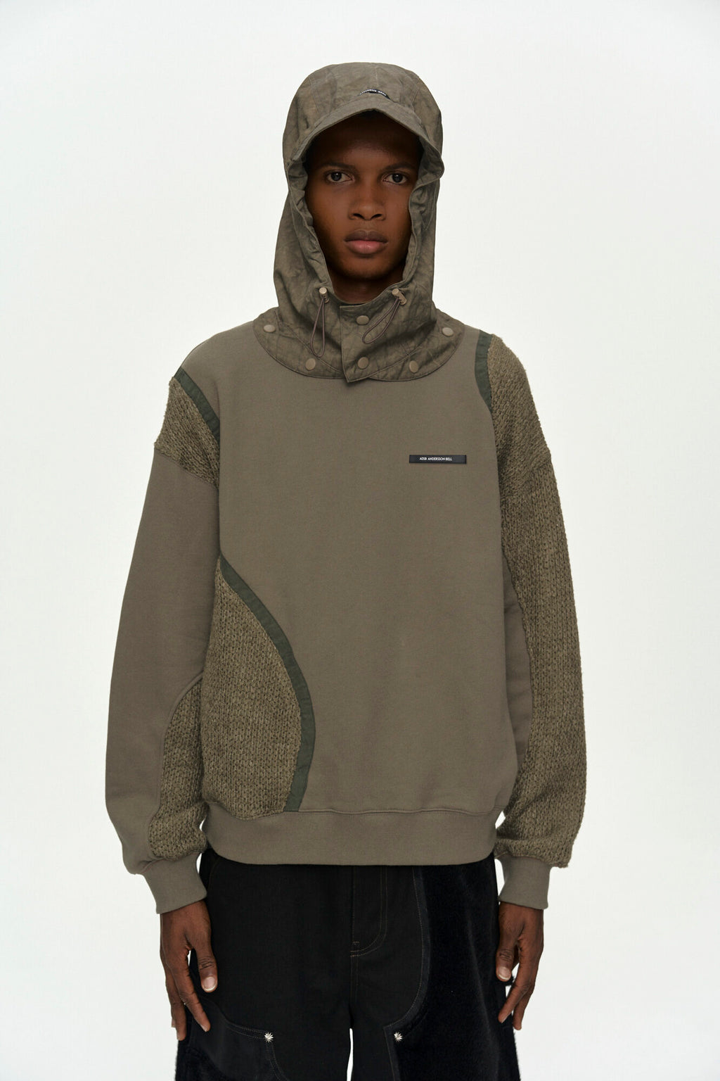 Andersson Bell - Detachable Balaclava Sweatshirt (Khaki) product image 5 | TRAB K-Fashion Australia