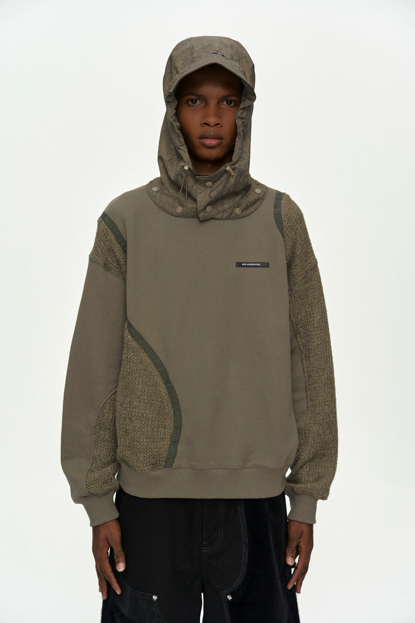 Andersson Bell - Detachable Balaclava Sweatshirt (Khaki) product image 5 | TRAB K-Fashion Australia
