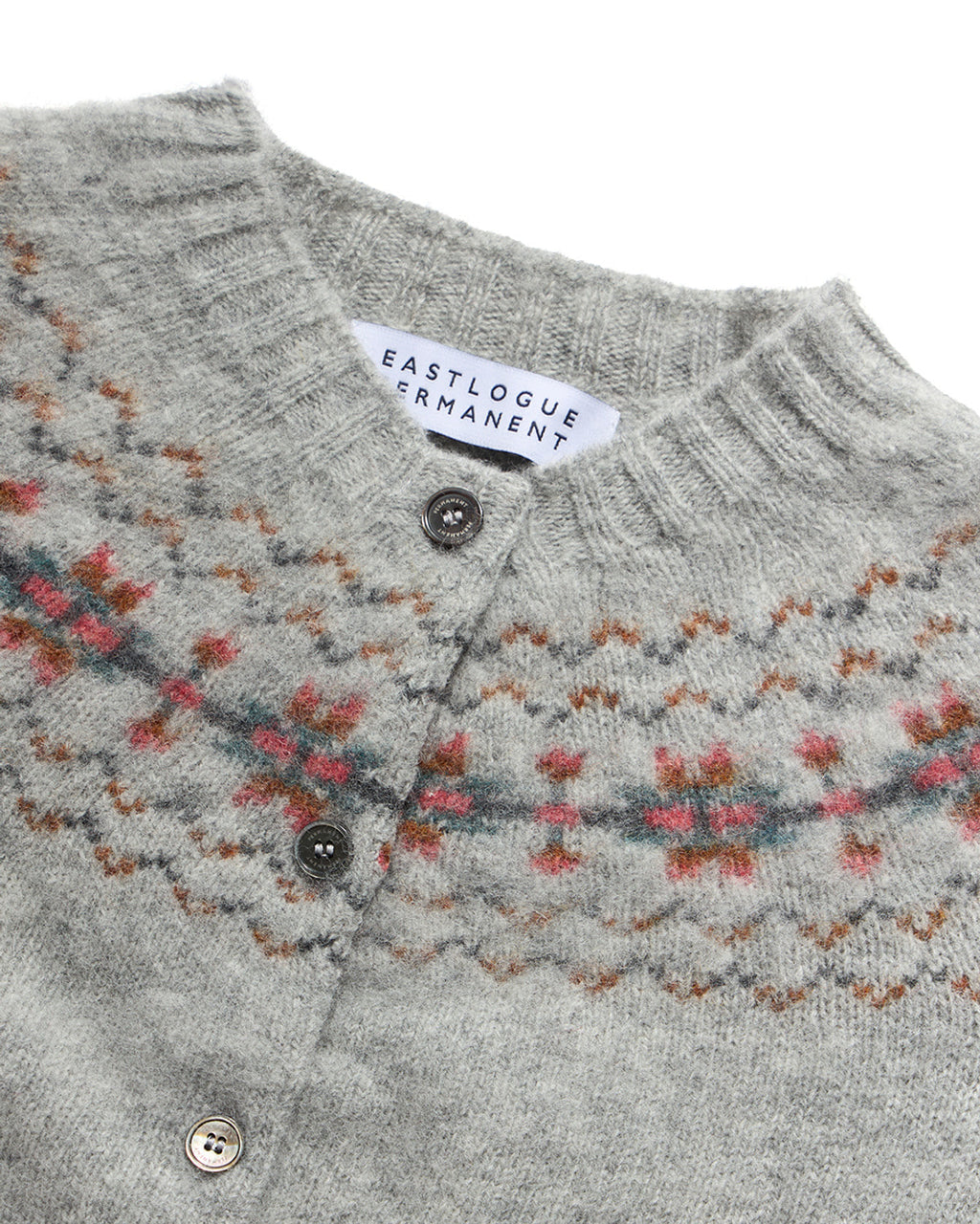 Eastlogue - Fair Isle Yoke Hb Cardigan (Silver) product image 3 | TRAB K-Fashion Australia
