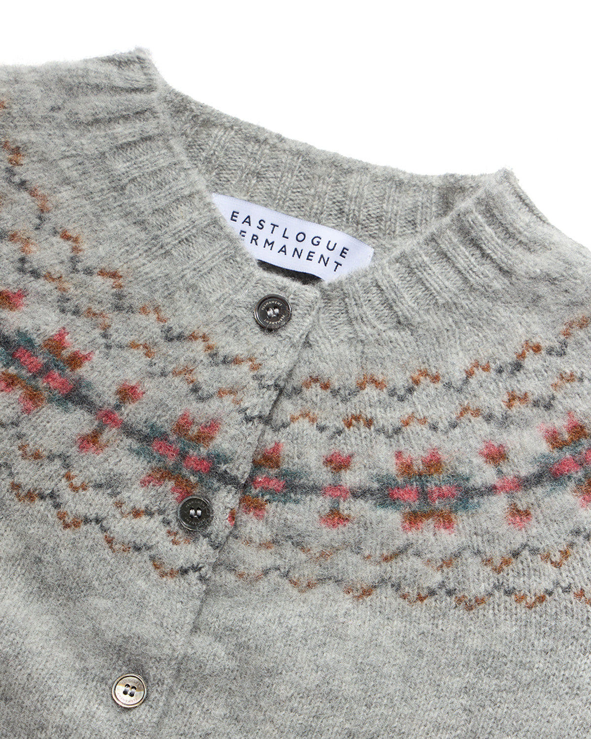 Eastlogue - Fair Isle Yoke Hb Cardigan (Silver) product image 3 | TRAB K-Fashion Australia