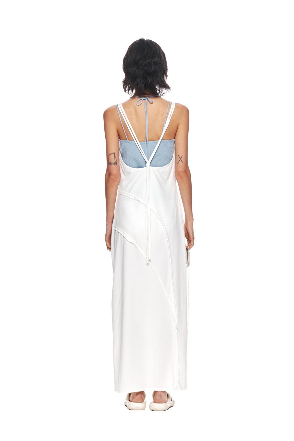 Matin Kim - Cut Out Layered Maxi Dress (White) product image 7 | TRAB K-Fashion Australia