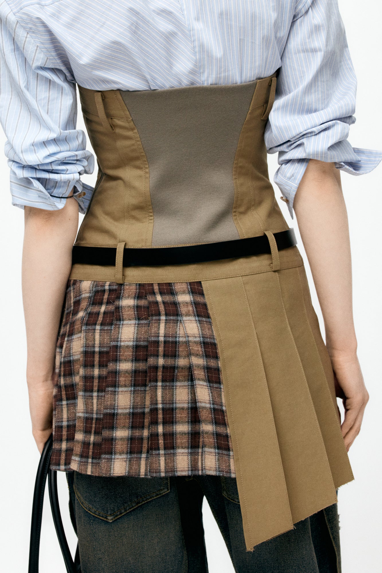 Andersson Bell - Double Pleats Trench Dress (Khaki) product image 6 | TRAB K-Fashion Australia