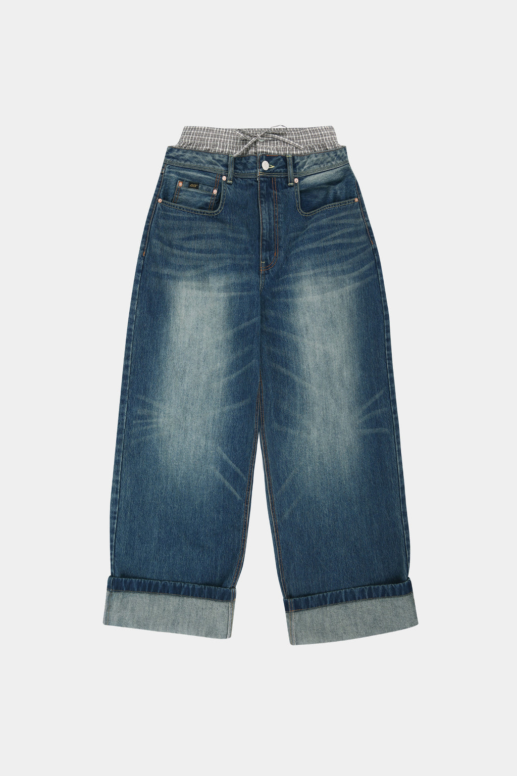 Andersson Bell - Unisex Trunk Layered Wide-Leg Jeans (Blue) product image 13 | TRAB K-Fashion Australia
