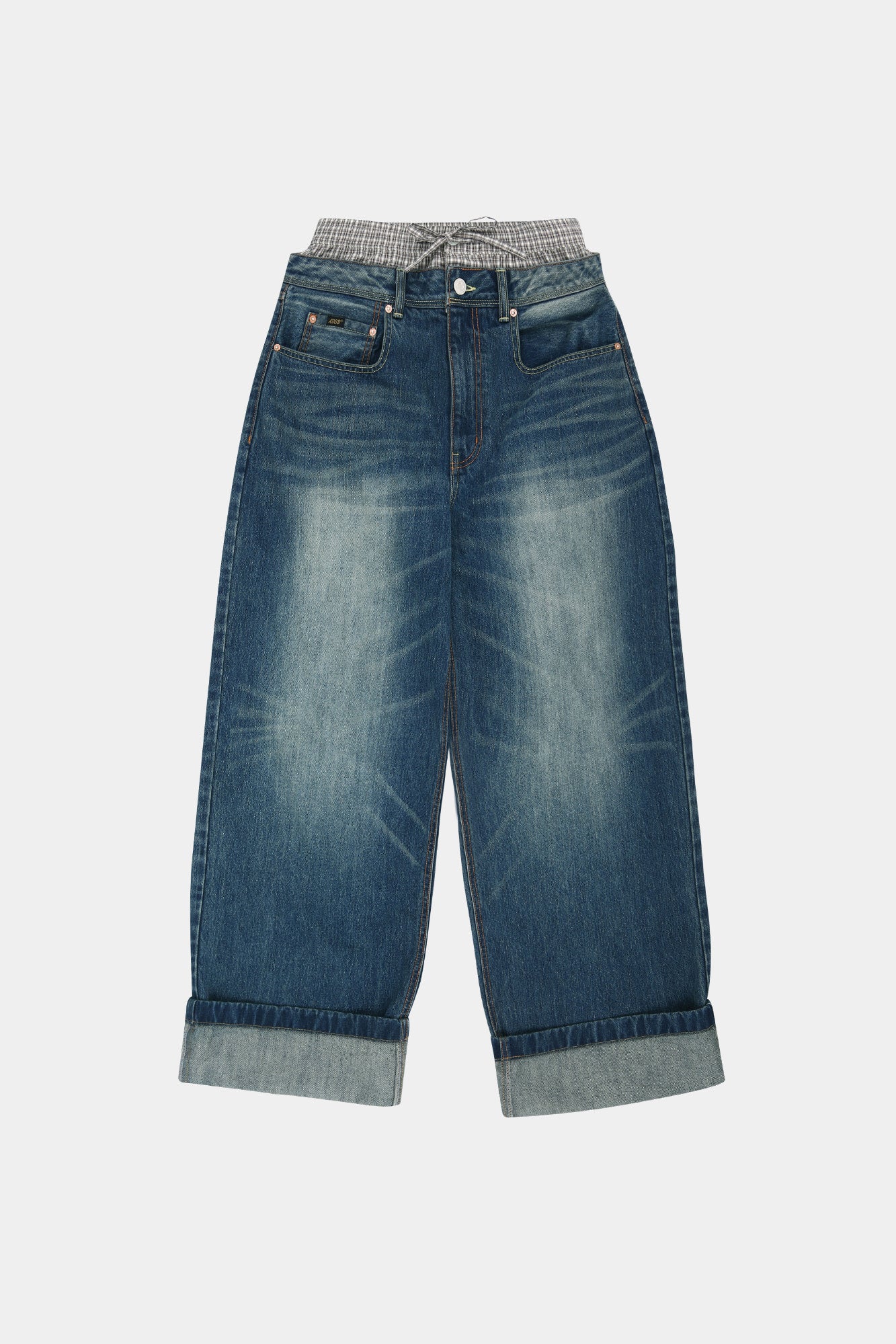Andersson Bell - Unisex Trunk Layered Wide-Leg Jeans (Blue) product image 13 | TRAB K-Fashion Australia