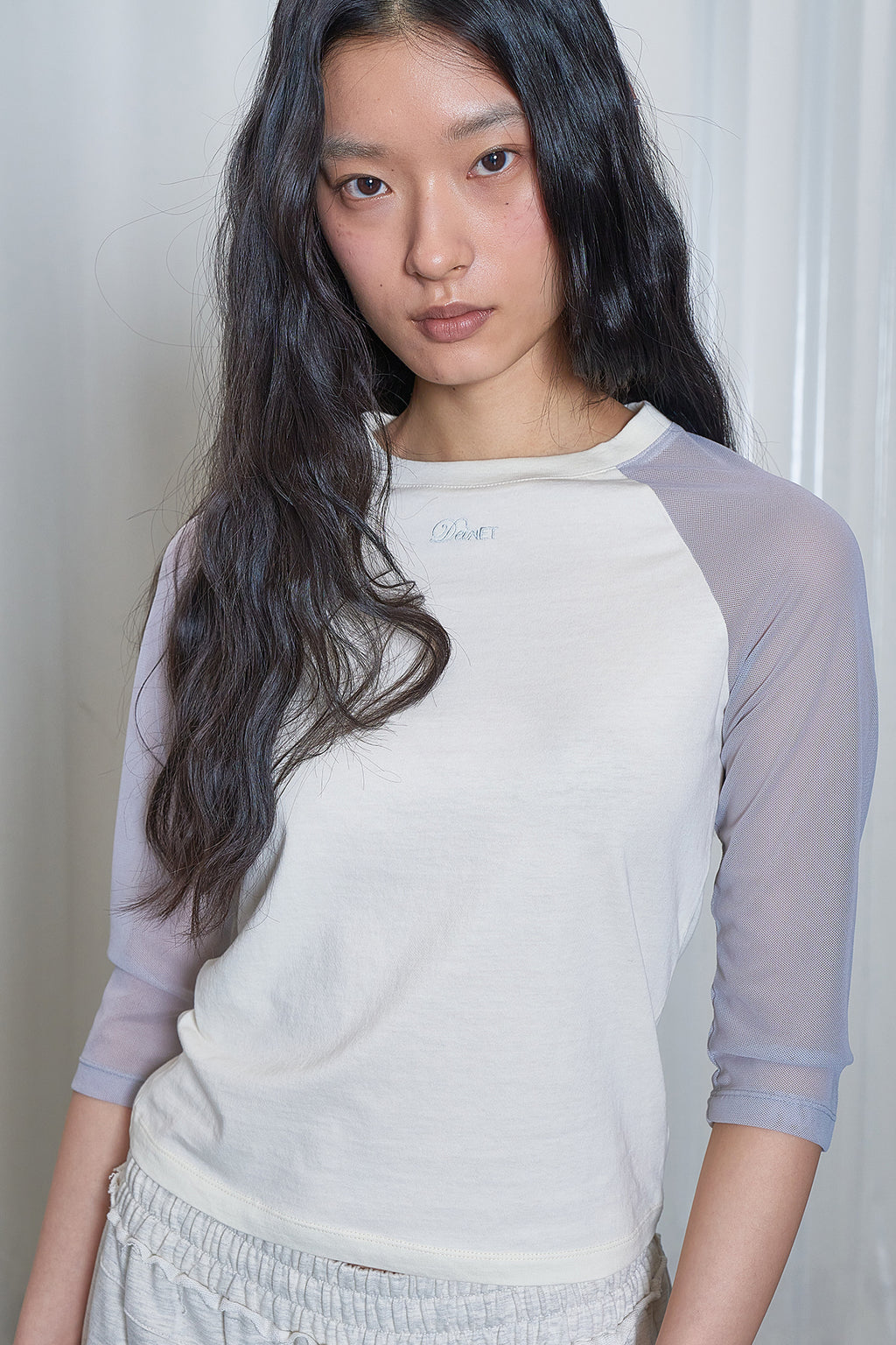Deinet - Mesh Contrast Raglan Half Sleeve (Light Yellow) product image 6 | TRAB K-Fashion Australia