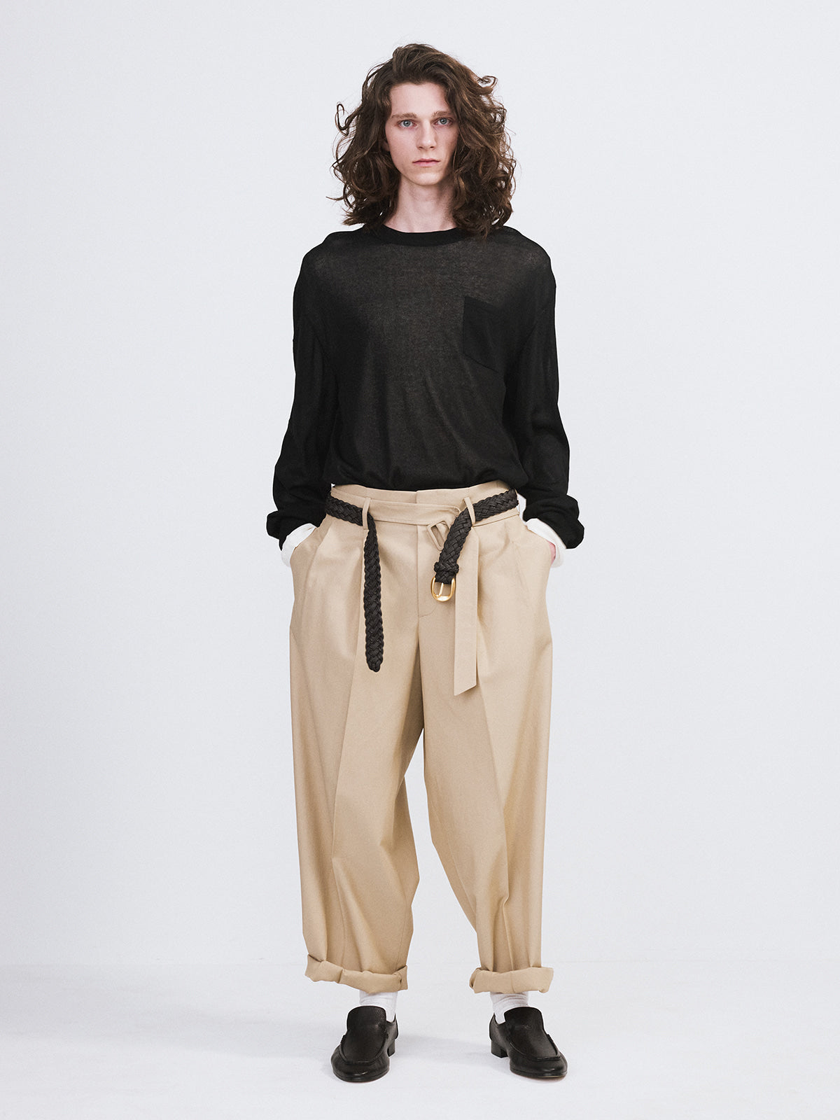 Recto - Loose Fit Knit Top (Black) product image 2 | TRAB K-Fashion Australia