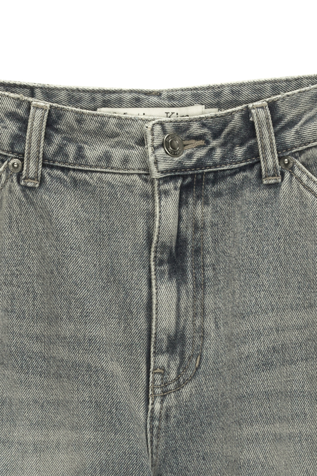 Matin Kim - Semi Boots Cut Damage Denim Pants (Light Blue) product image 3 | TRAB K-Fashion Australia