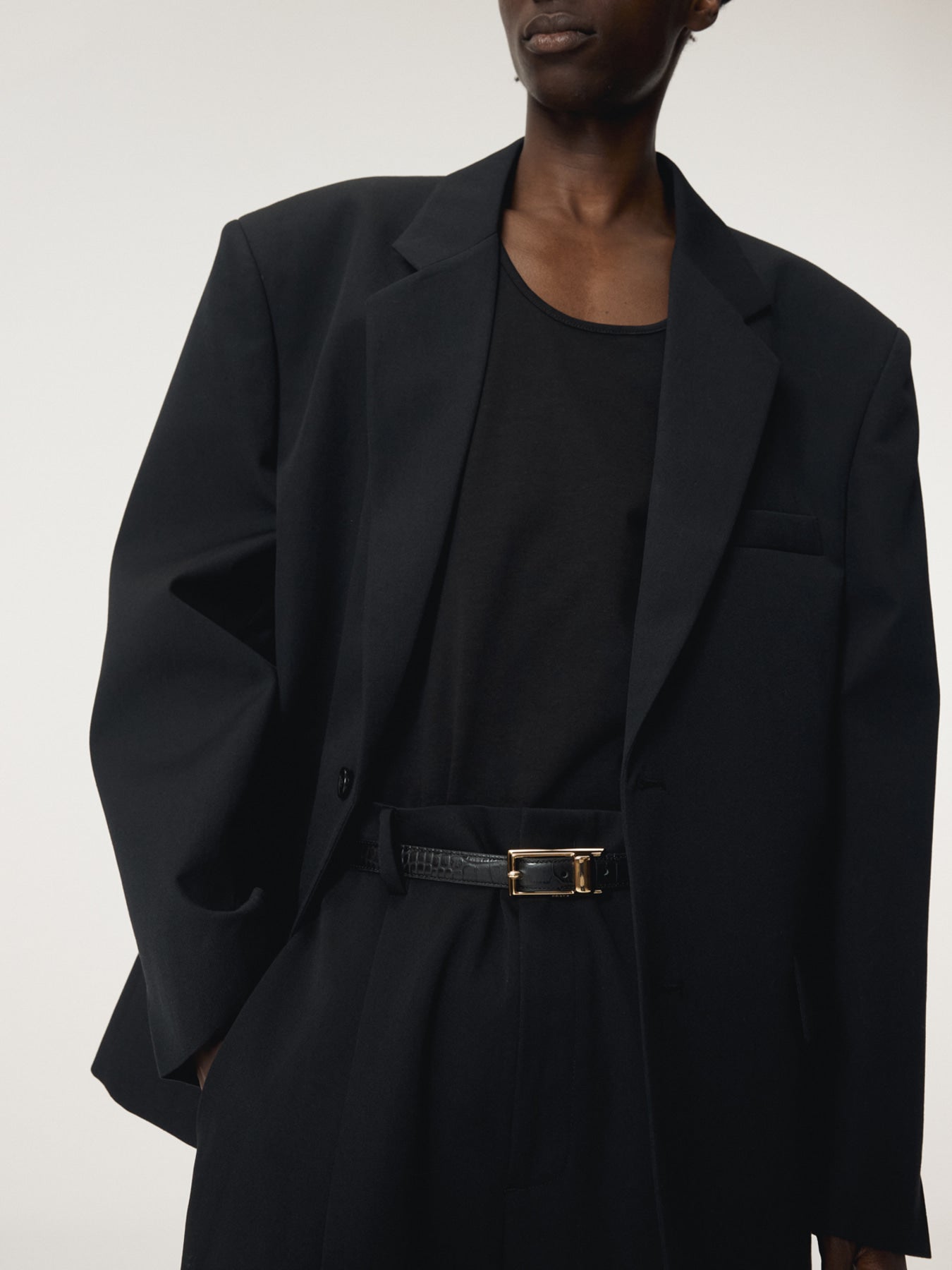 Recto - Structured Wool Blend Single Jacket (Black) product image 9 | TRAB K-Fashion Australia