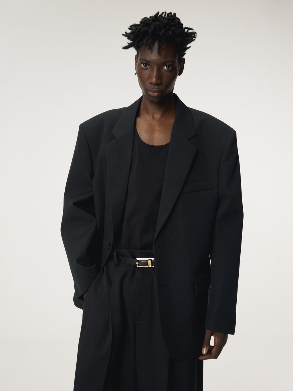 Recto - Structured Wool Blend Single Jacket (Black) product image 7 | TRAB K-Fashion Australia