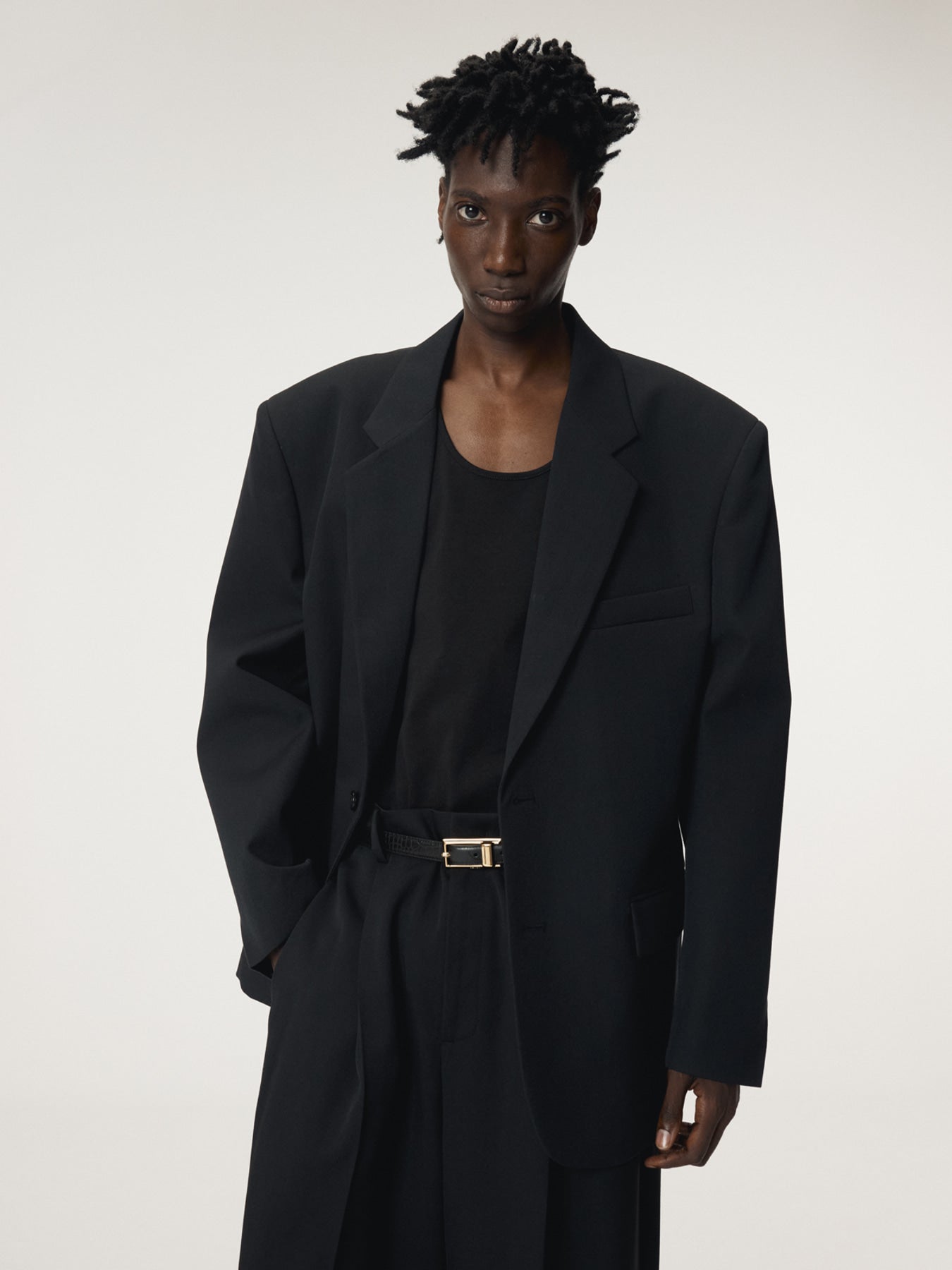 Recto - Structured Wool Blend Single Jacket (Black) product image 7 | TRAB K-Fashion Australia