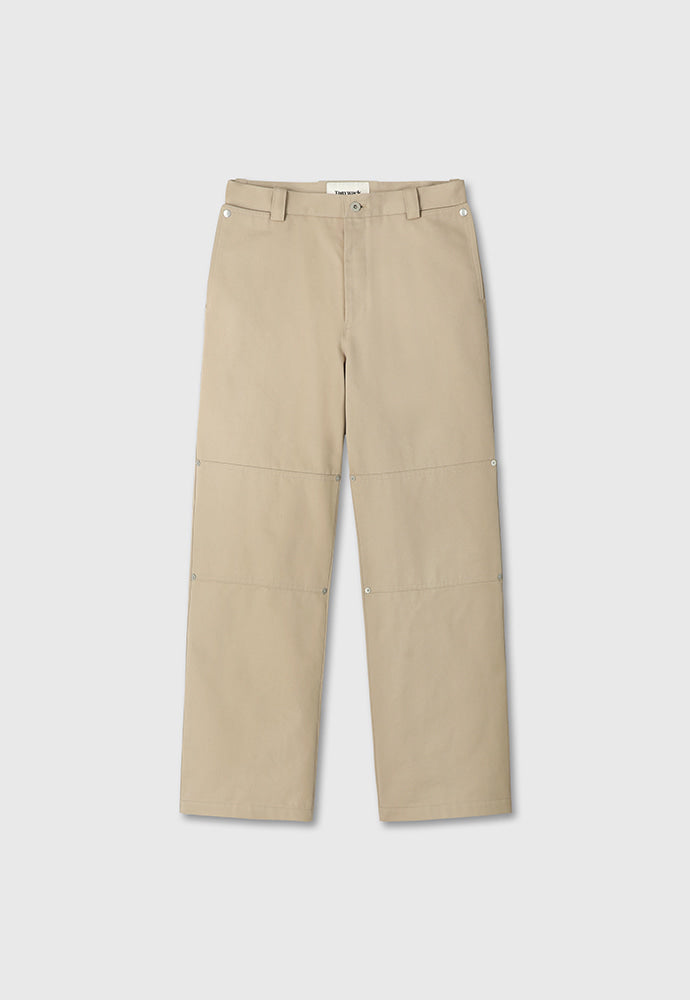 Tonywack - Hard Twist Semi-Wide Cut Double Knee Pants (Beige) product image 7 | TRAB K-Fashion Australia
